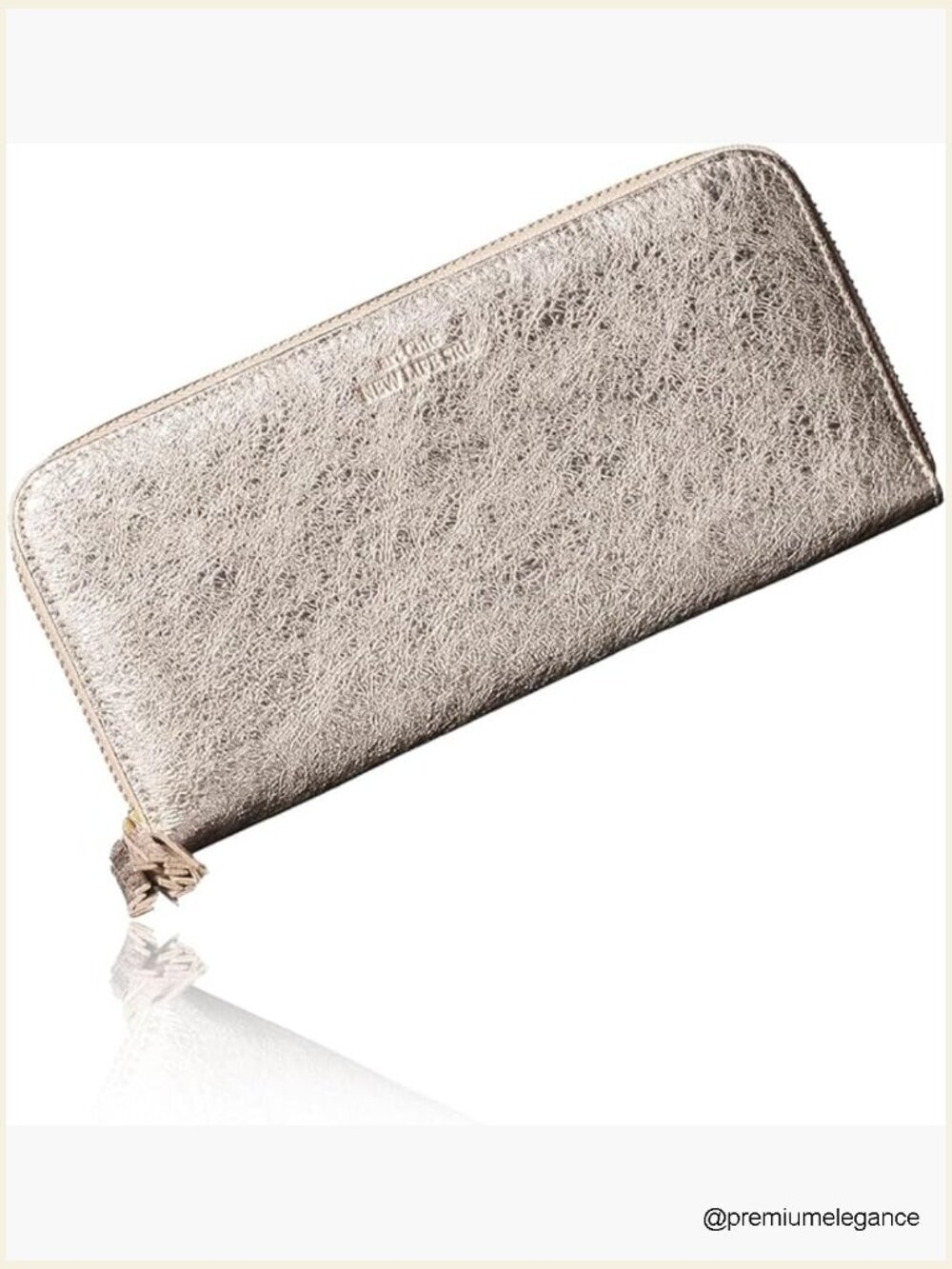 Long Leather Vertical Wallet with 12 Card Pockets and Coin Purse